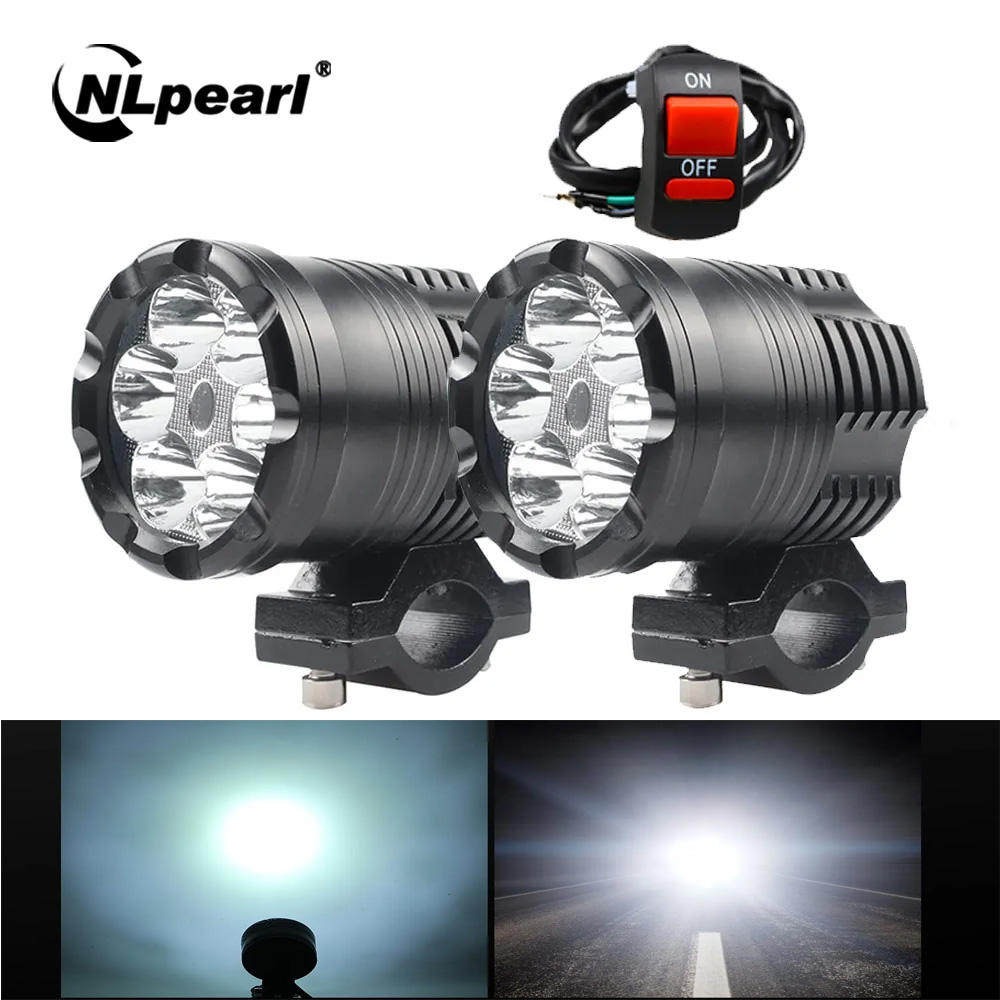Universal Motorcycle Led Headlight Projector - NLpearl 60W Motosiklet LED Far Spot