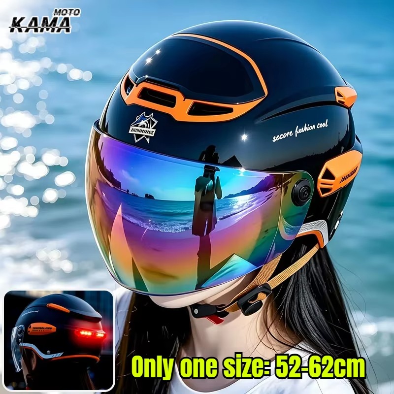 Yaz Vintage Motosiklet Kaskı A - Dual Visor Motorcycle Racing Helmet incelemesi ve fiyatı
